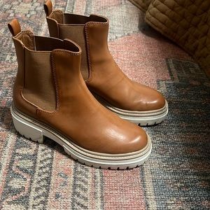 Open Edit Mira Lug Sole Chelsea booties